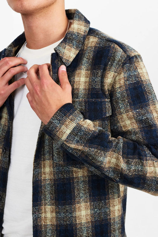 Camicia Flanella Anerkjendt Aklion Thick Check Overshirt