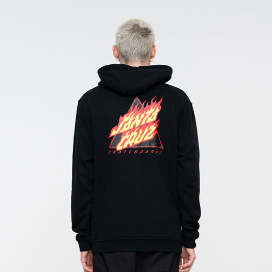 Felpa Cappuccio Santa Cruz Flamed Not A Dot Hood
