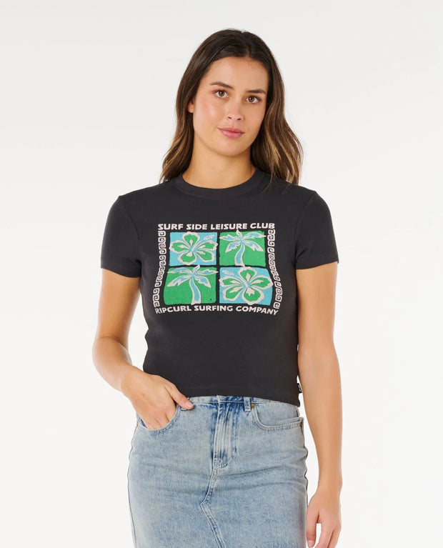 T-Shirt Donna Rip Curl Surf Side Fitted Tee