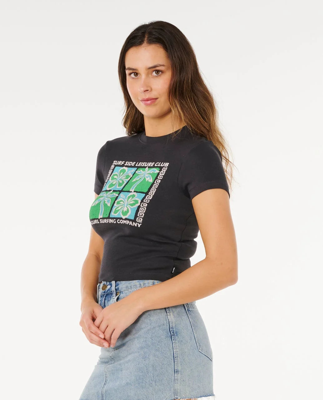 T-Shirt Donna Rip Curl Surf Side Fitted Tee