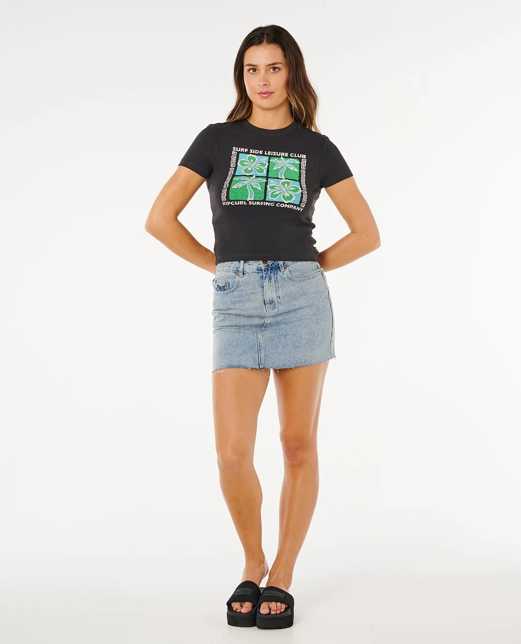 T-Shirt Donna Rip Curl Surf Side Fitted Tee
