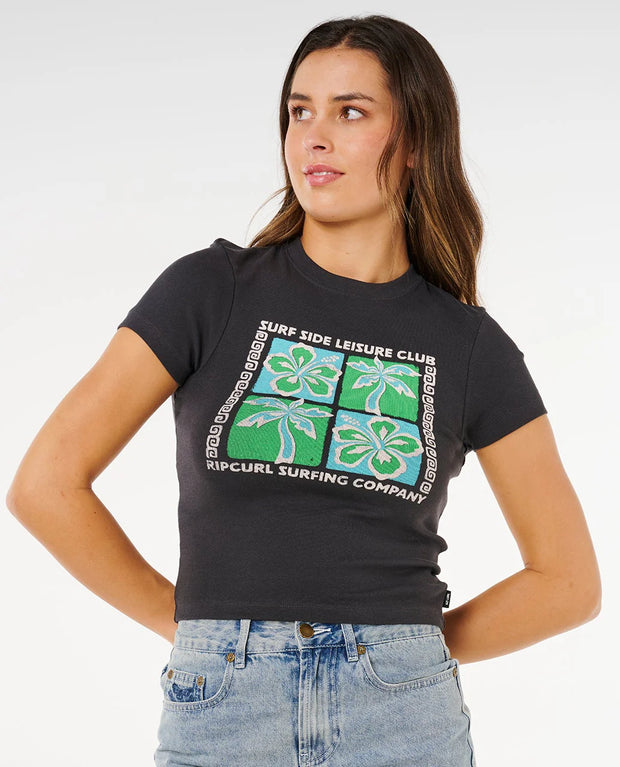 T-Shirt Donna Rip Curl Surf Side Fitted Tee