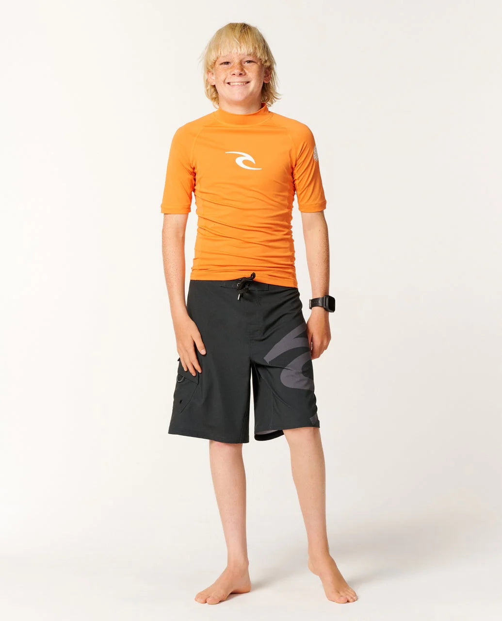 Lycra Rip Curl Ragazzo Anti-UV Waves Maniche Corte