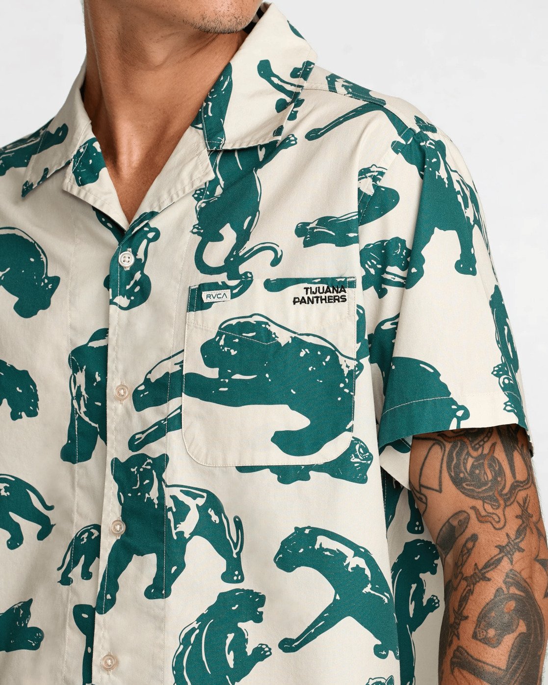 Camicia Manica Corta Rvca TJP All Over 