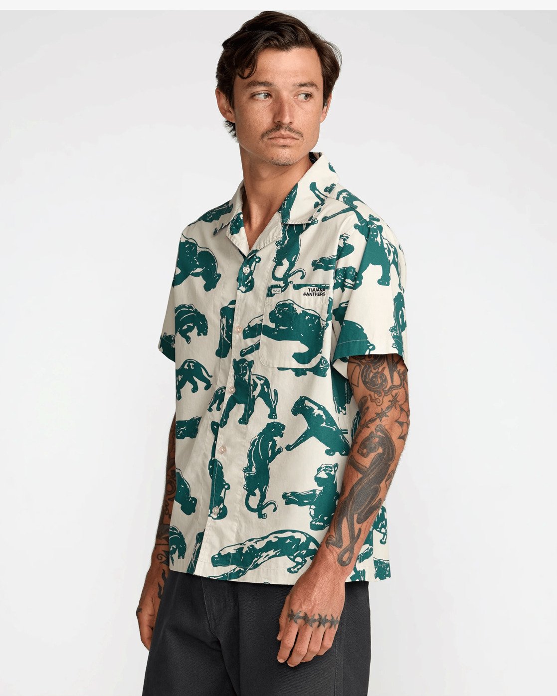 Camicia Manica Corta Rvca TJP All Over 