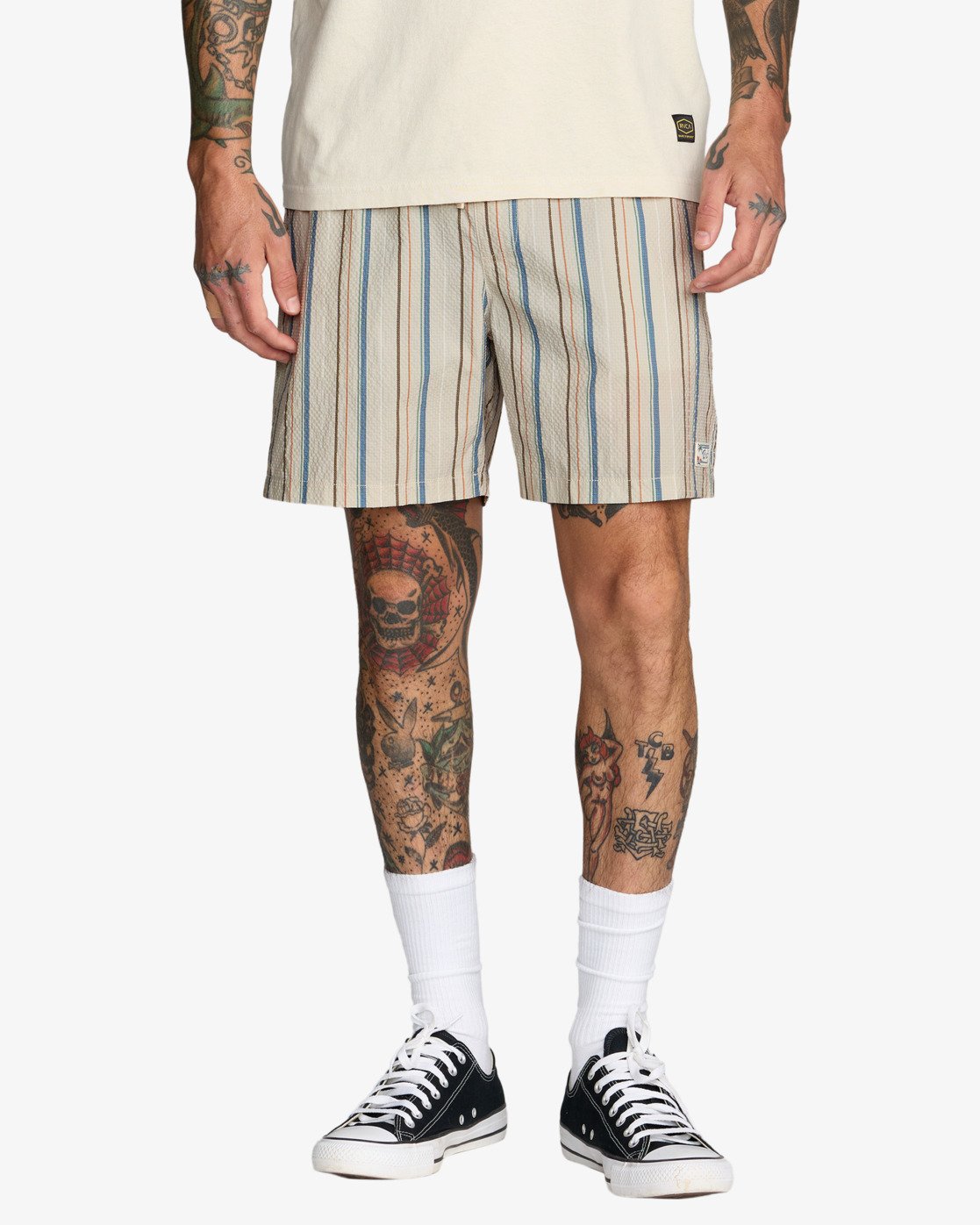 Costume Rvca Exotica Seersucker Elastic 17