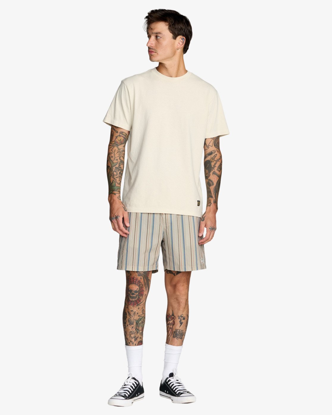 Costume Rvca Exotica Seersucker Elastic 17