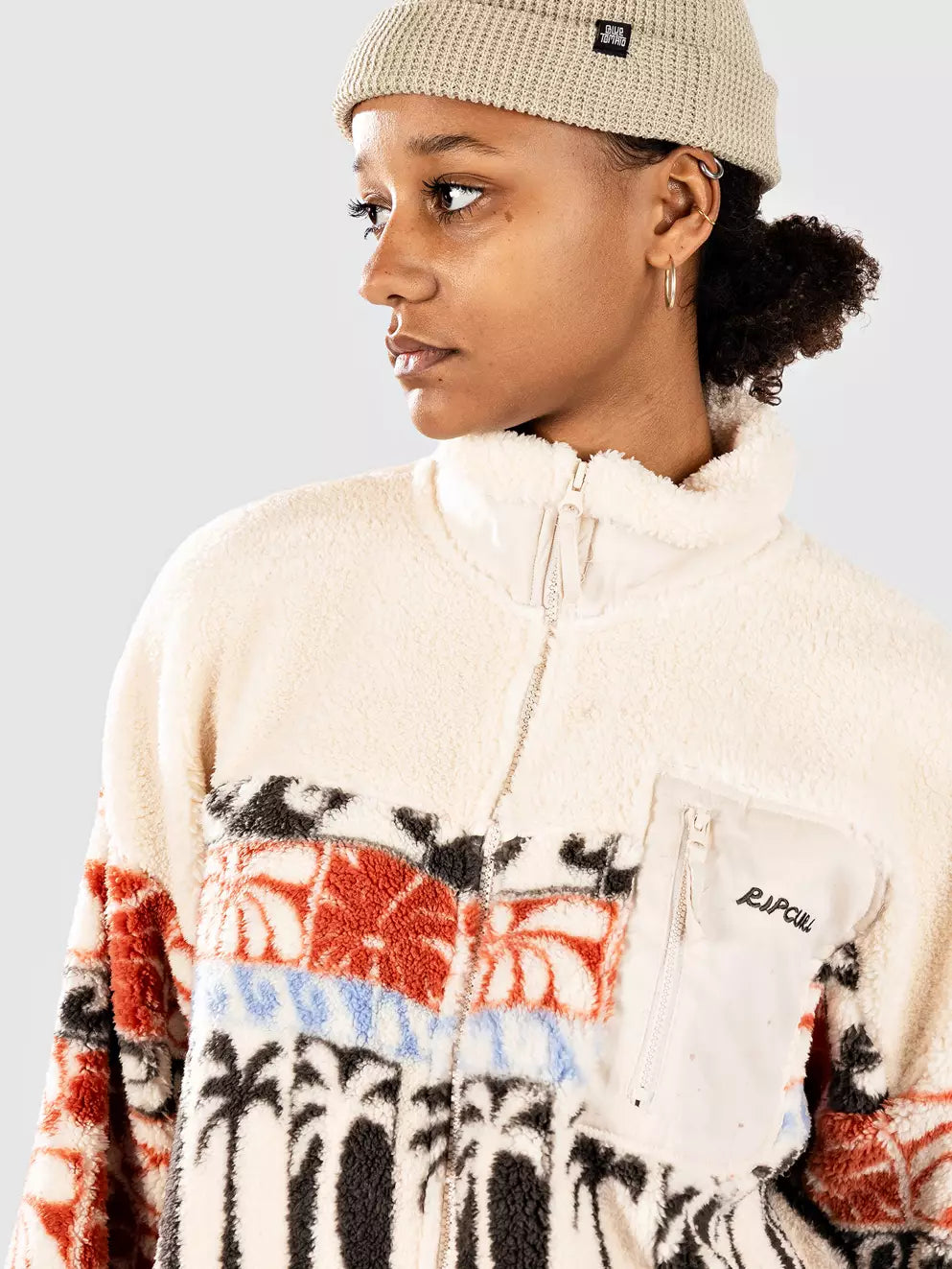 Pile Rip Curl Oceanic Zip Thru Polar Fleece