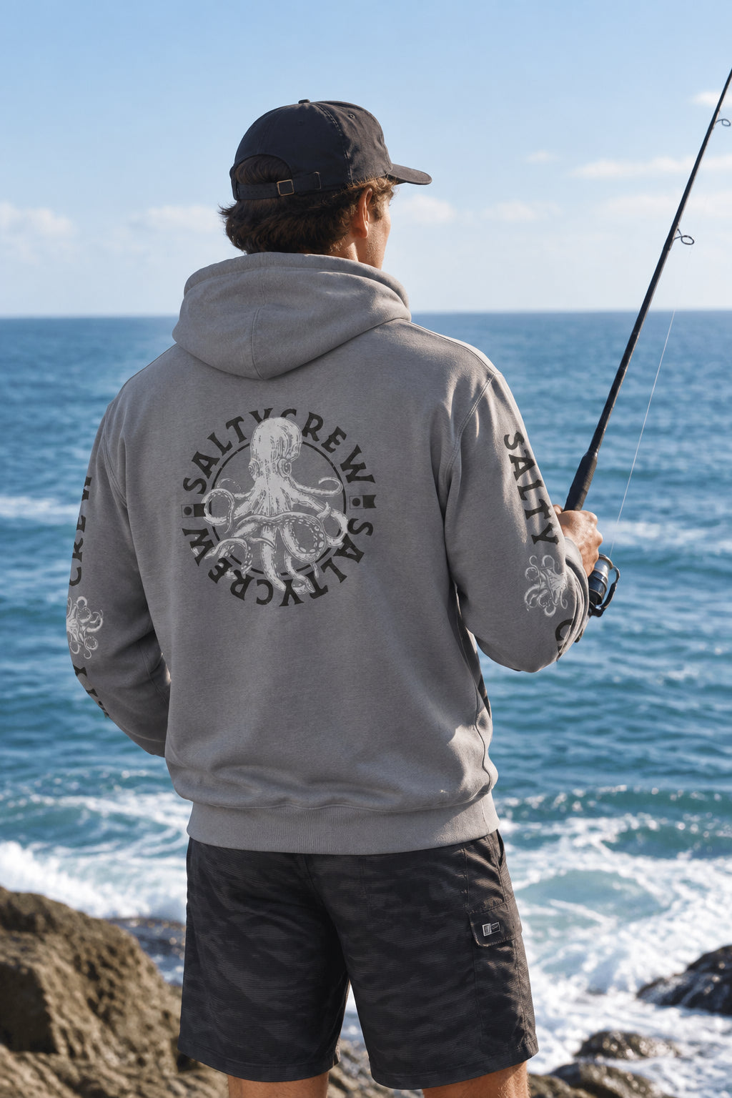 Felpa Cappuccio Uomo Salt Crew Tentacles