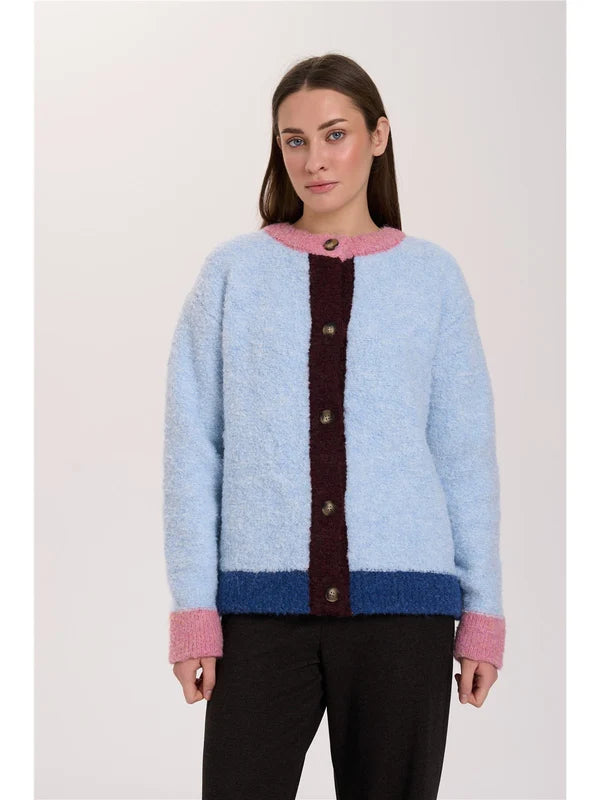 Cardigan 24 Colours con Dettagli a Contrasto