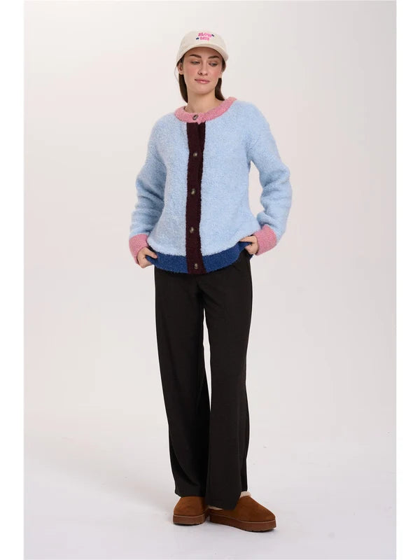 Cardigan 24 Colours con Dettagli a Contrasto