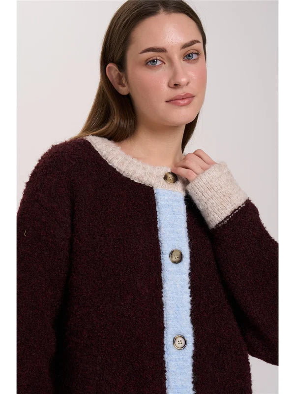 Cardigan 24 Colours con Dettagli a Contrasto