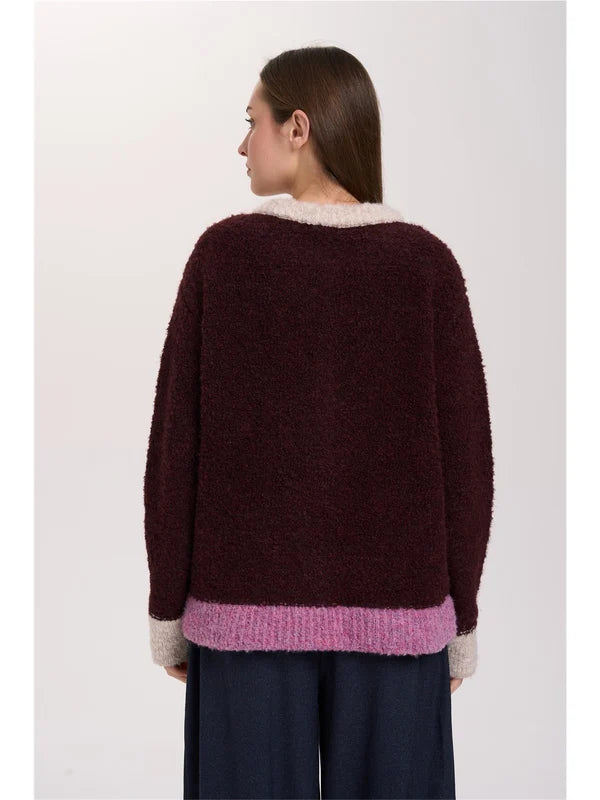 Cardigan 24 Colours con Dettagli a Contrasto