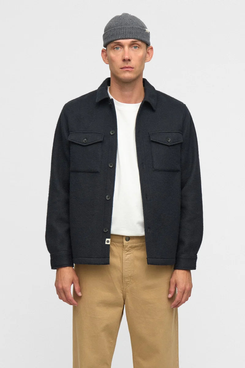 Camicia Lana Cotta Anerkjendt Akoscar Boiled Wool Overshirt