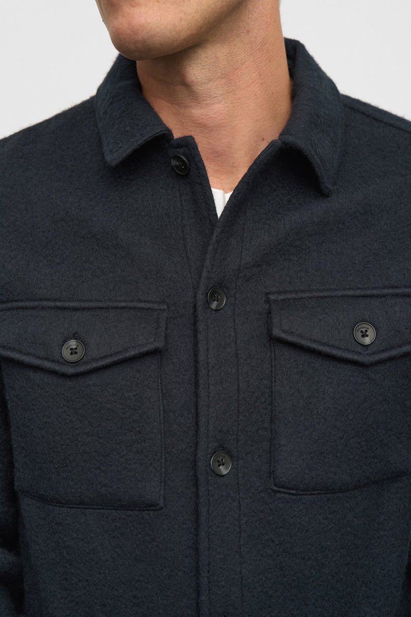 Camicia Lana Cotta Anerkjendt Akoscar Boiled Wool Overshirt