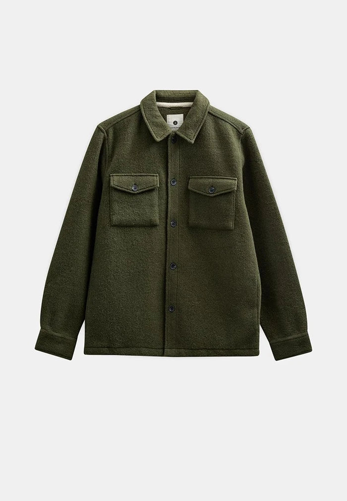 Camicia Lana Cotta Anerkjendt Akoscar Boiled Wool Overshirt