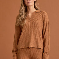 Pullower Desires DSEmma Crop Polo Knit