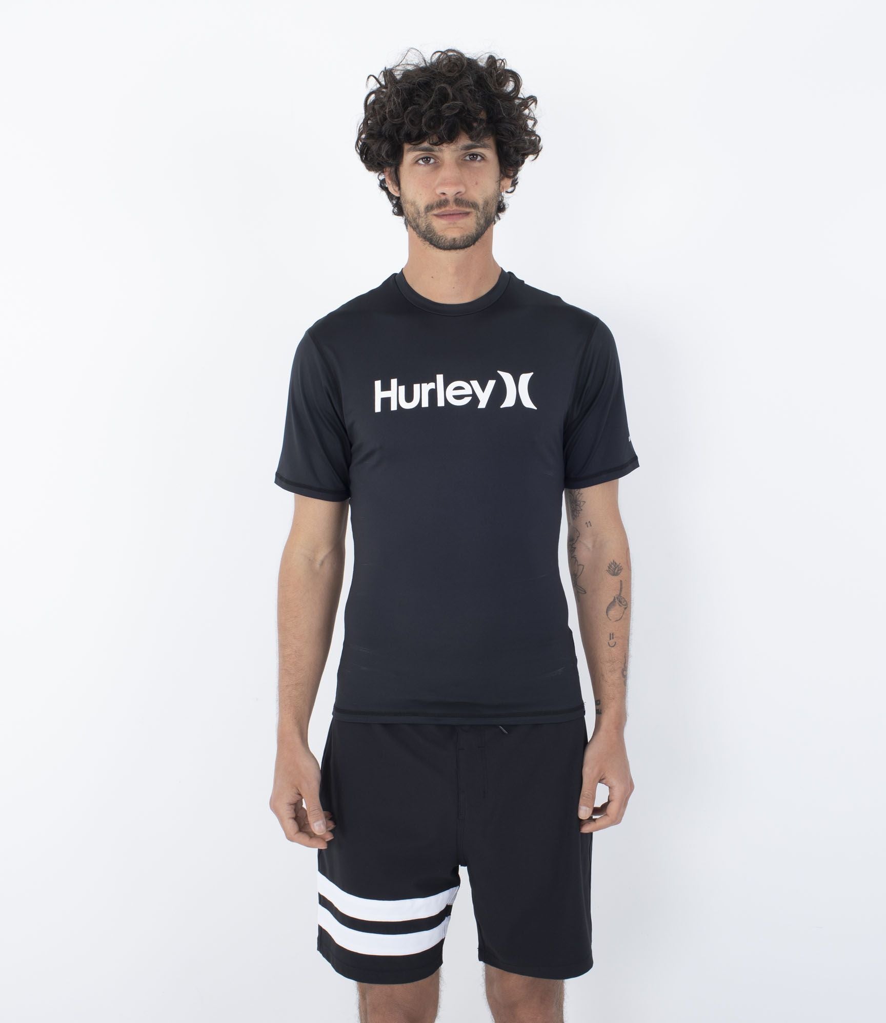 Lycra Hurley Manica Corta O&O Quickdry