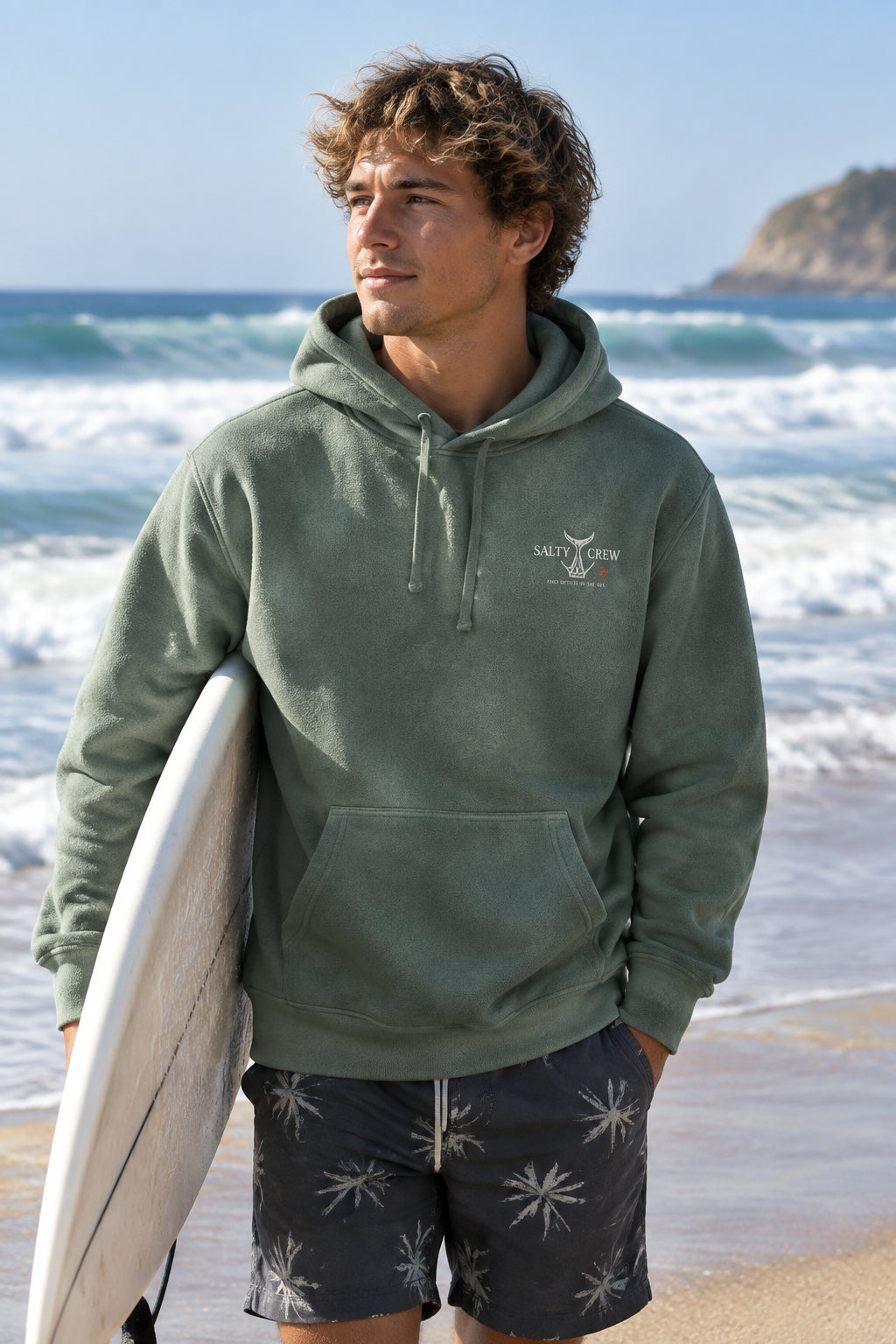Felpa Cappuccio Uomo Salt Crew Ichiban Fleece
