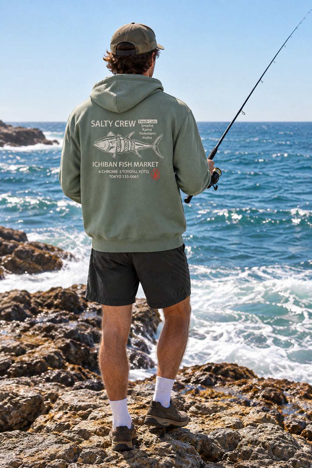 Felpa Cappuccio Uomo Salt Crew Ichiban Fleece