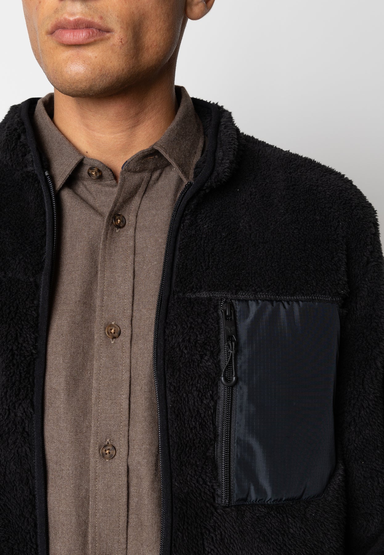 Sherpa Fat Moose Wood Fleece Jacket