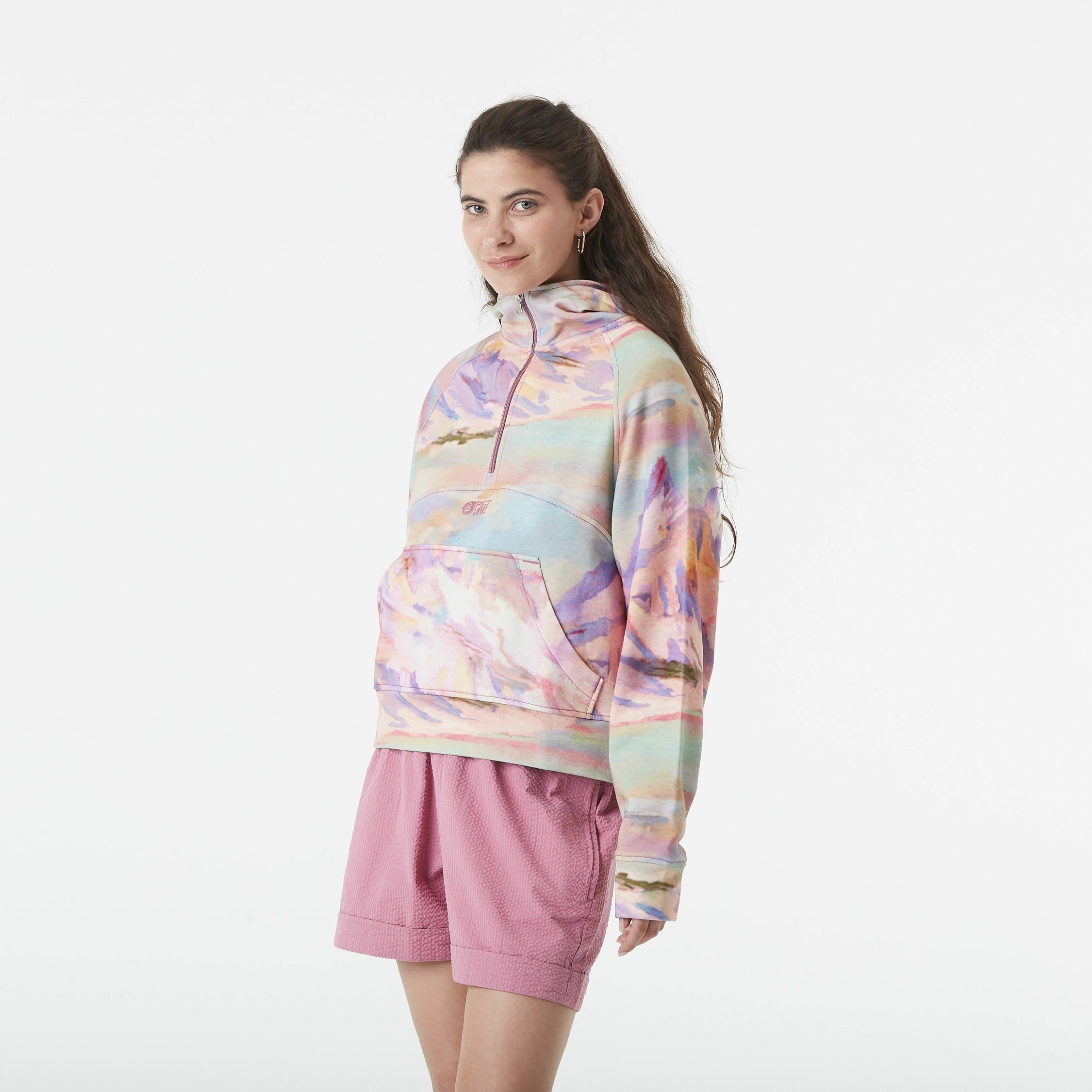 Felpa Cappuccio Donna Picture Quena 1/2 Zip