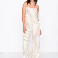 Pantaloni a Righe Beige 24COLOURS