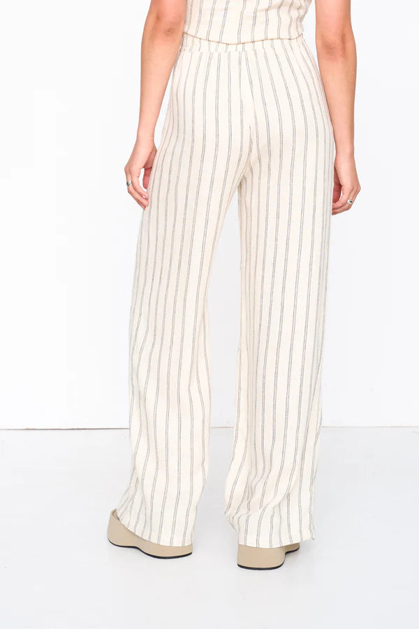 Pantaloni a Righe Beige 24COLOURS