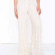Pantaloni a Righe Beige 24COLOURS