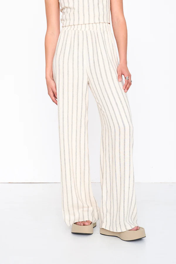 Pantaloni a Righe Beige 24COLOURS