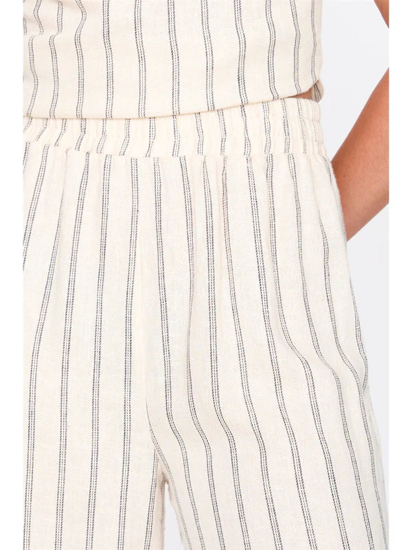 Pantaloni a Righe Beige 24COLOURS
