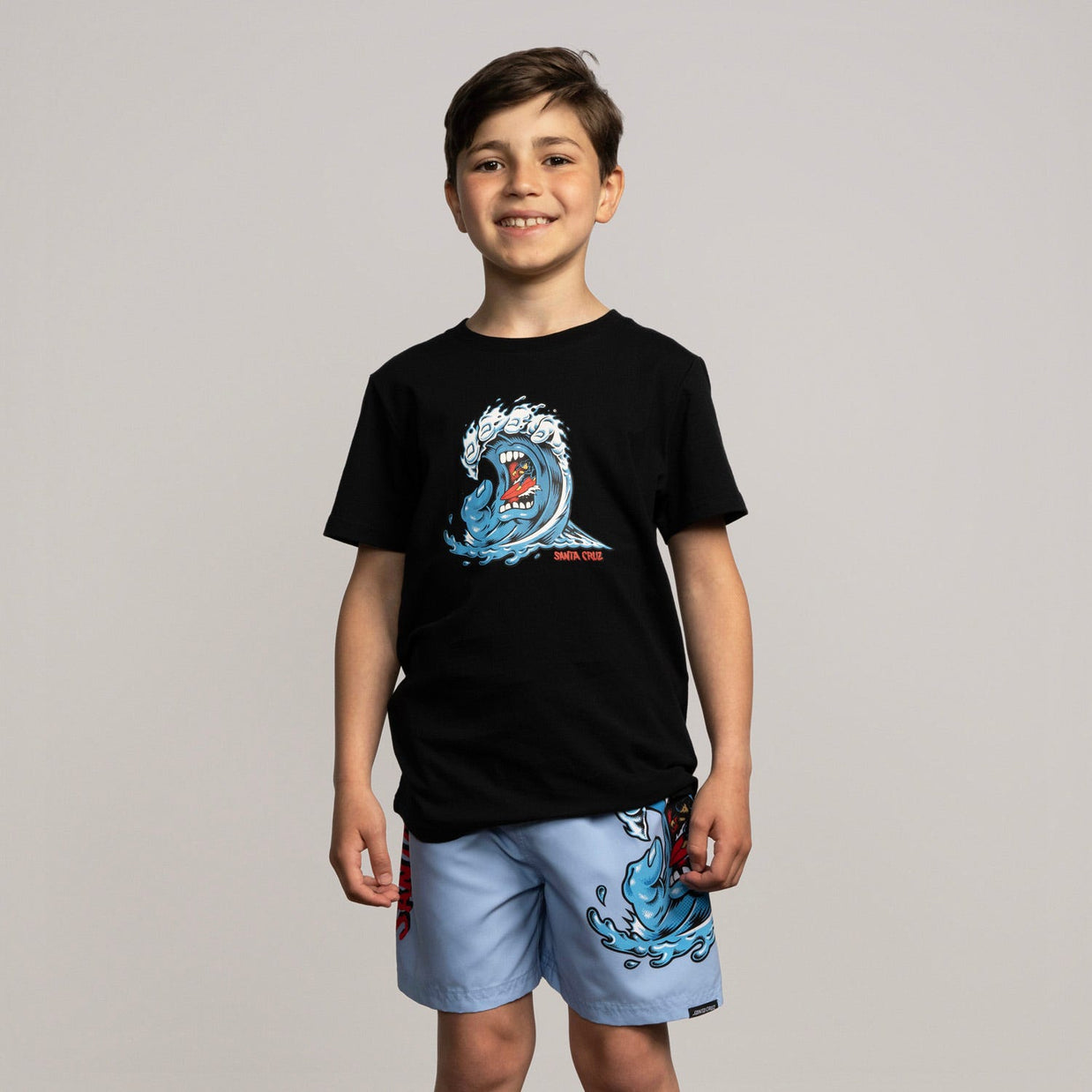 T-shirt Bambino Santa Cruz Screaming Wave Front