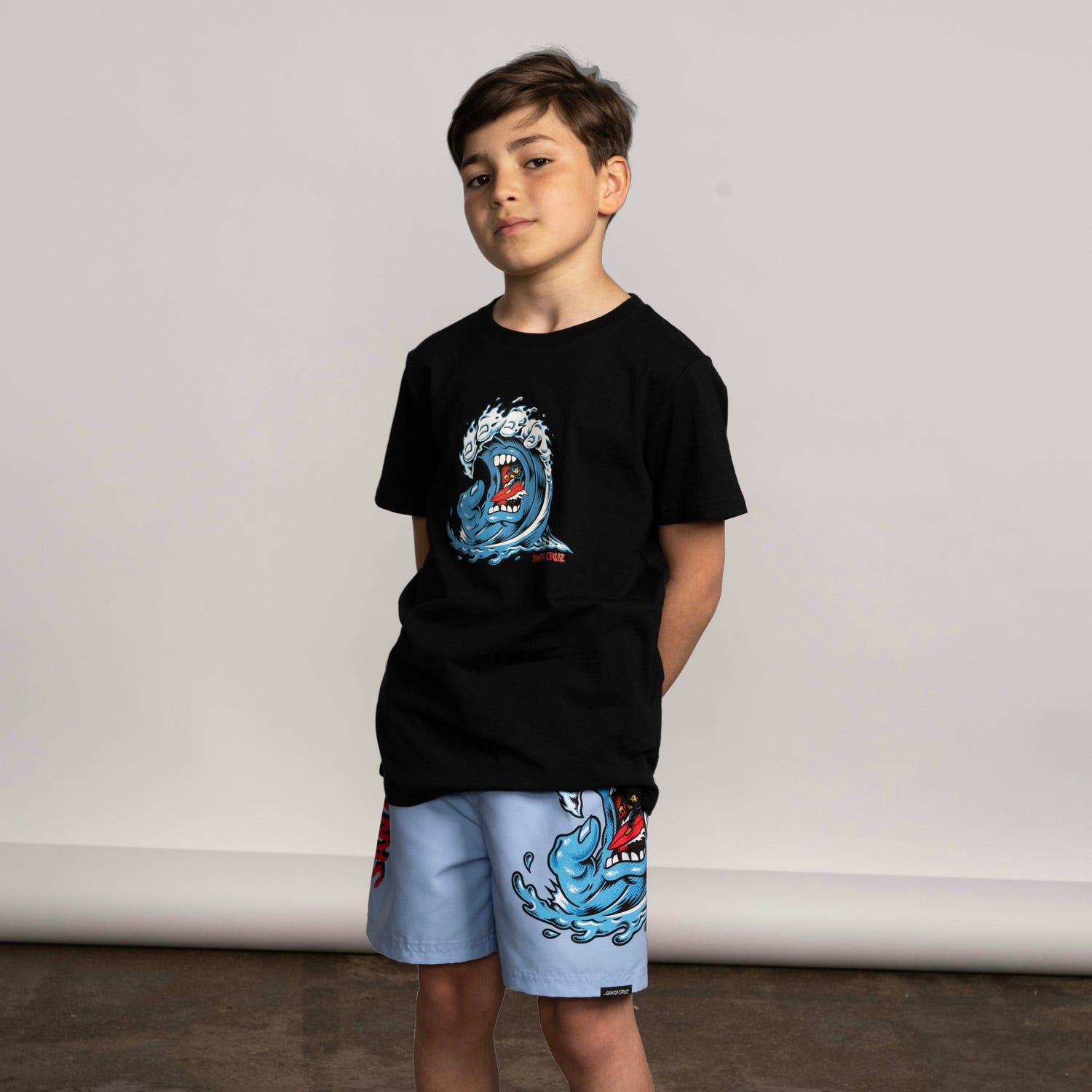 T-shirt Bambino Santa Cruz Screaming Wave Front
