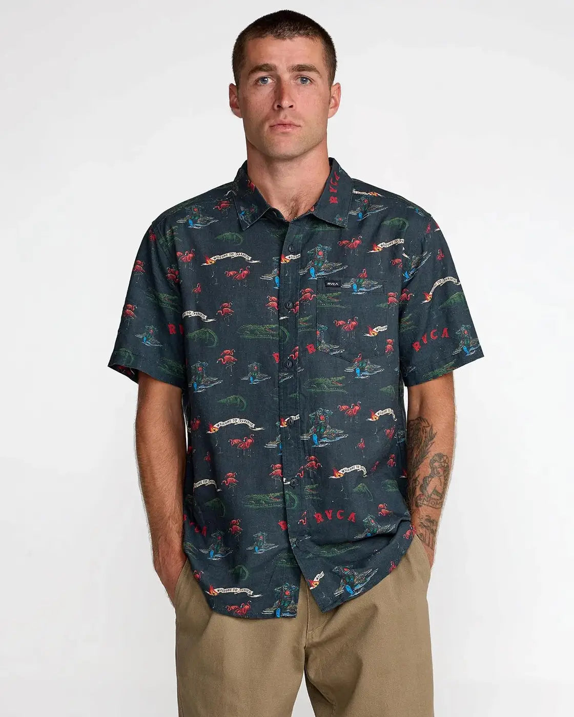 Camicia Manica Corta Rvca Reception