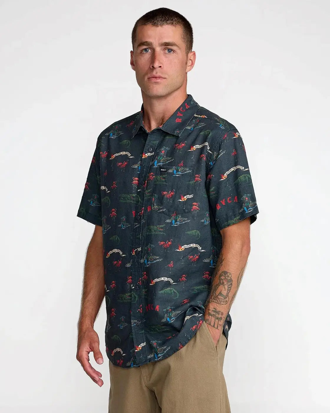Camicia Manica Corta Rvca Reception