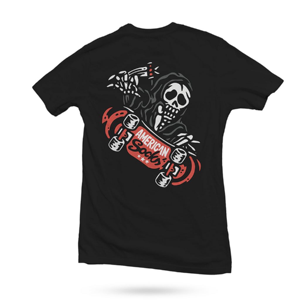 T-shirt American Socks Skater Skull