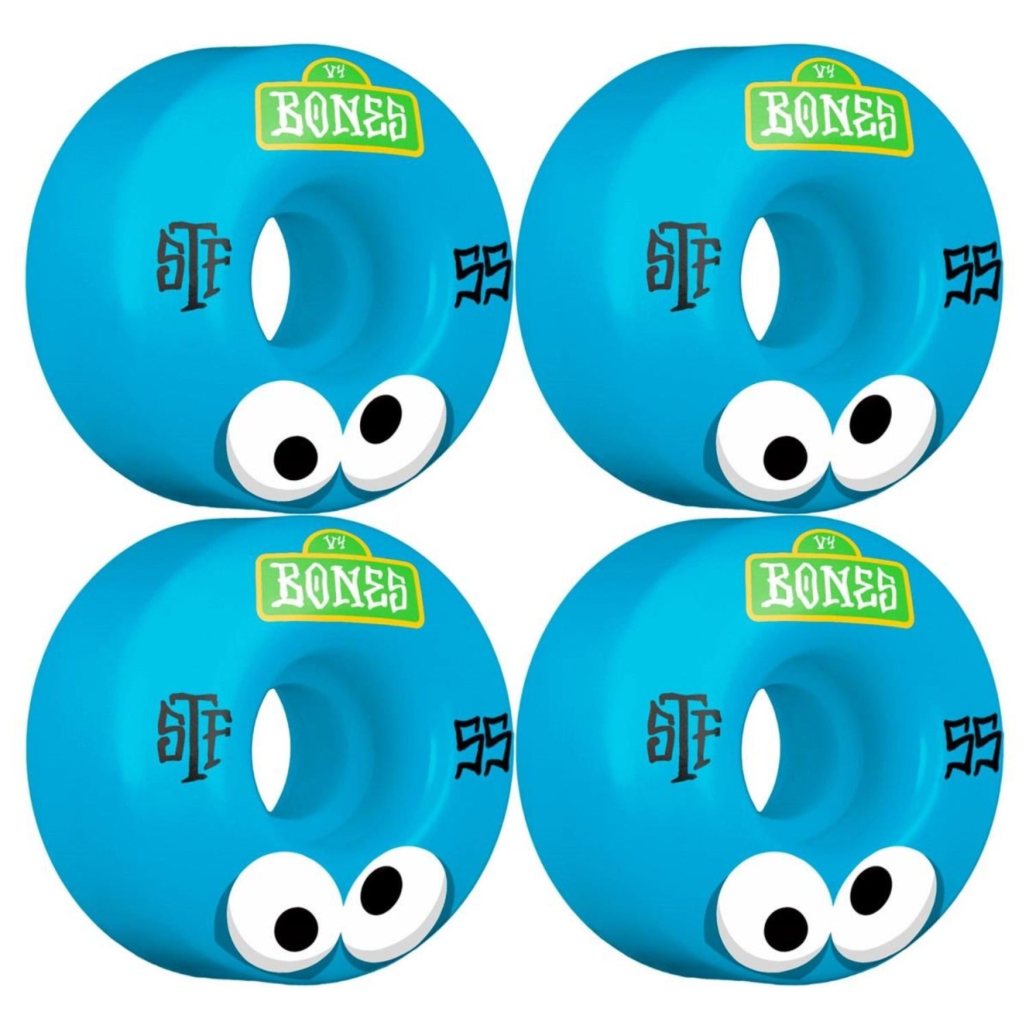 Ruote Scakte Bones Googly Blues V1 Street Tech 55mm