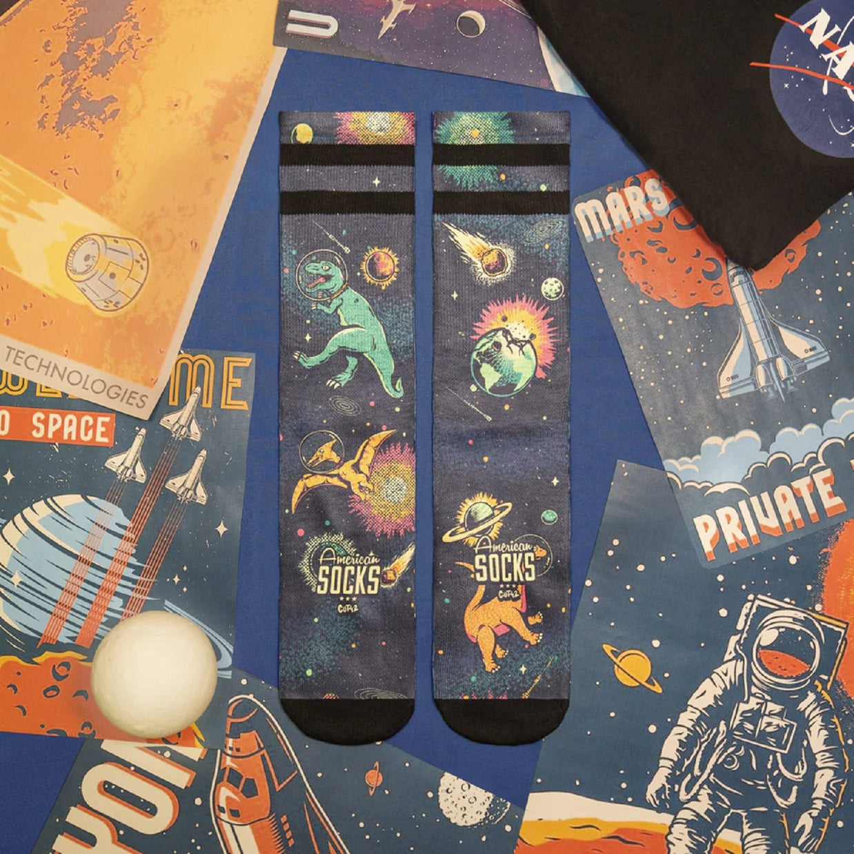 Calzini American Socks Space Dino