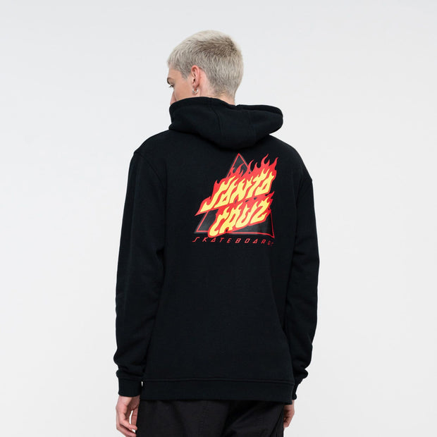 Felpa Cappuccio Santa Cruz Flamed Not A Dot Hood