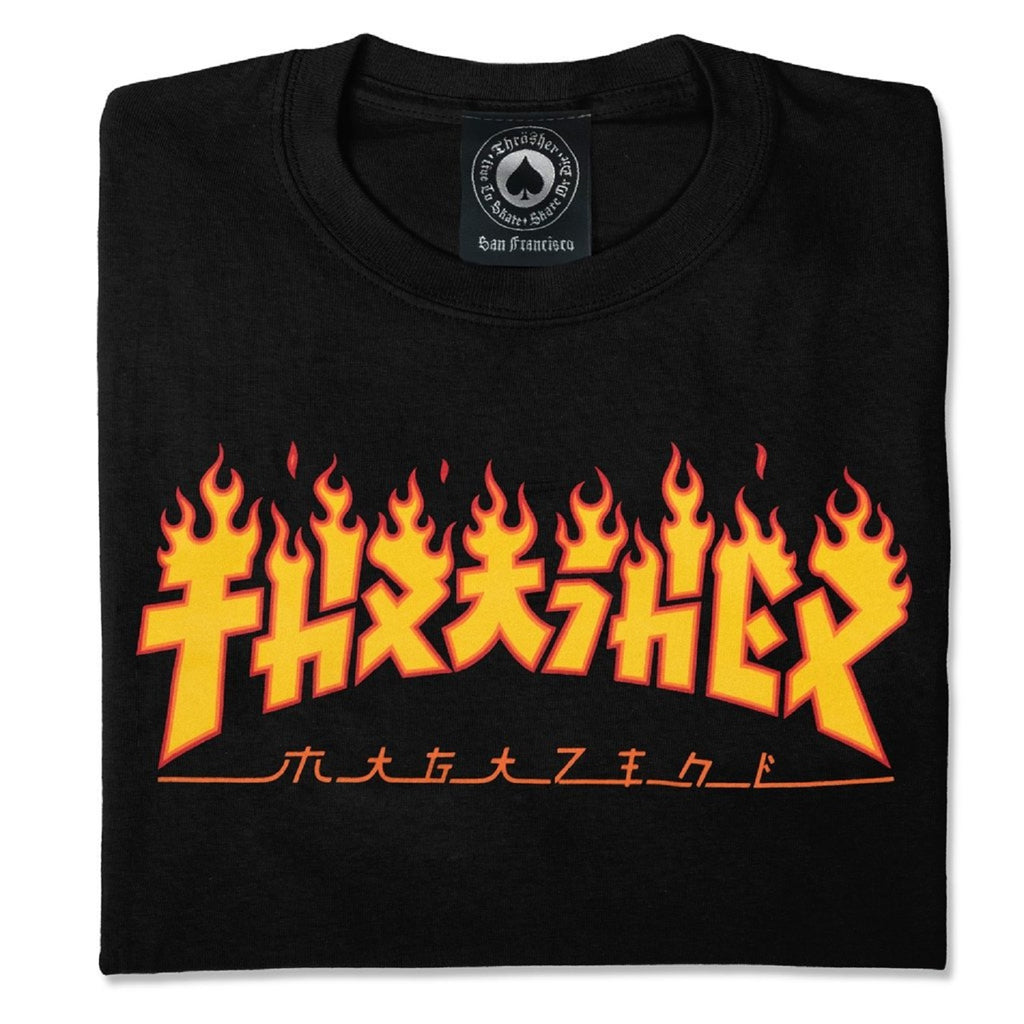 T-shirt Thrasher Godzilla Flame
